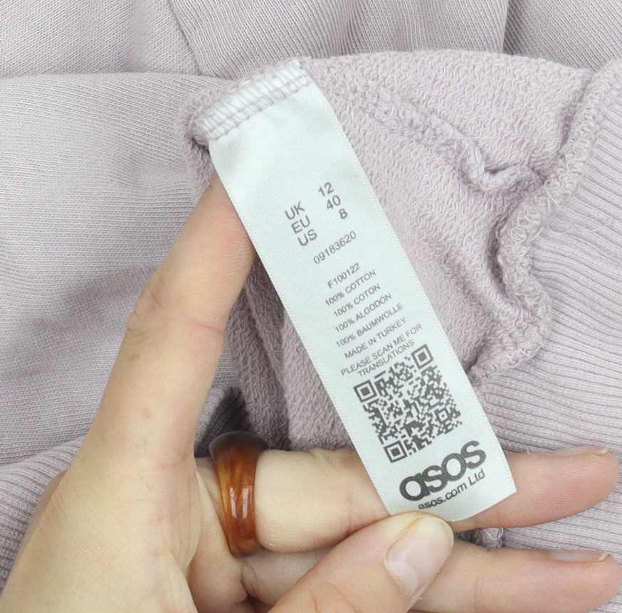 Womens UK Size 12 ASOS Pink Pullover Sweatshirt