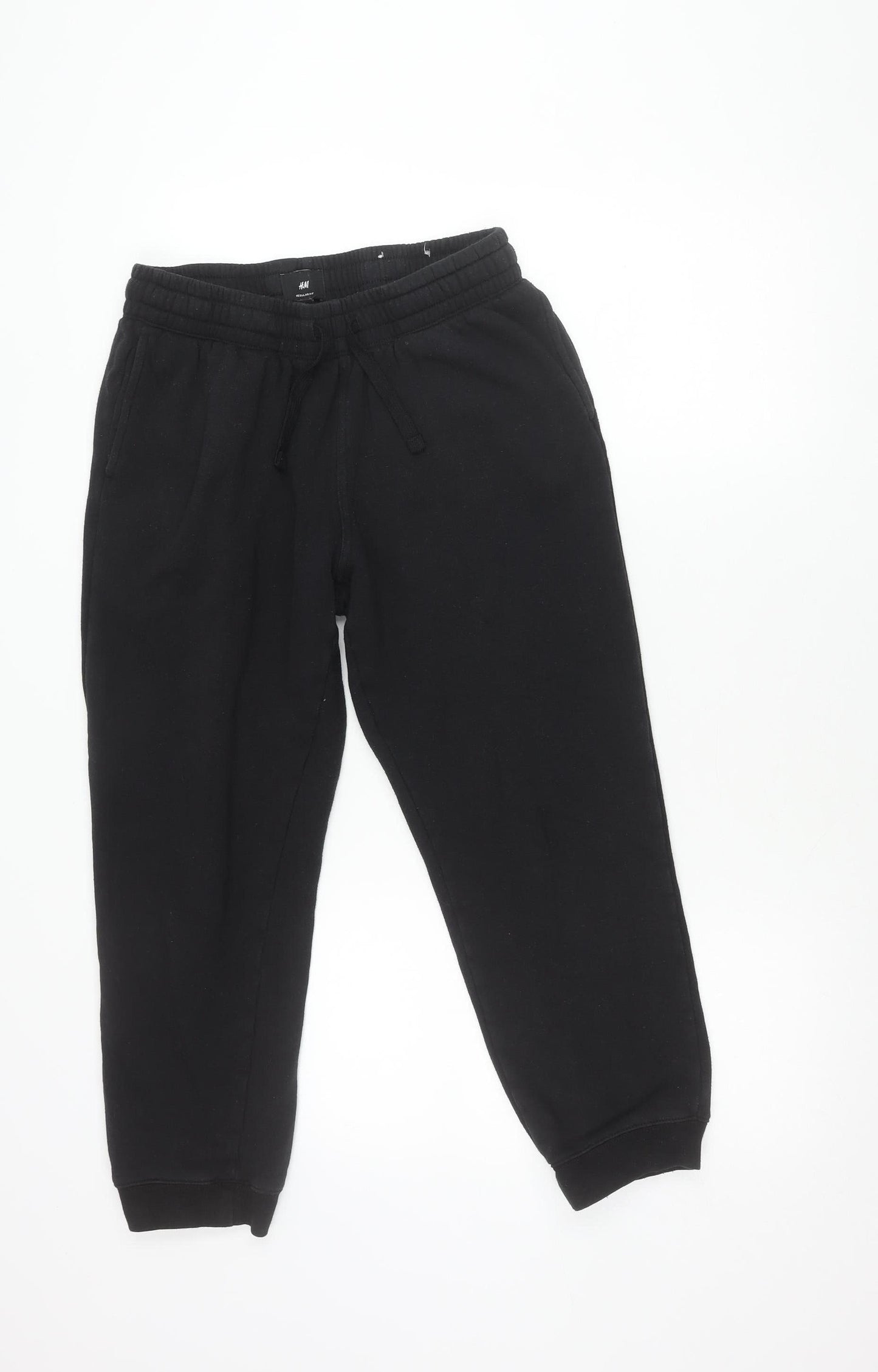Unisex Adultss UK Size M H&M Regular Fit Jogger Black Trousers