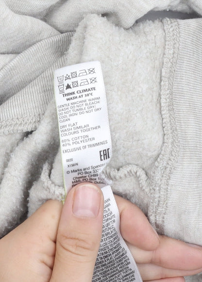 Marks & Spencer Women's Grey Hoodie Size 18