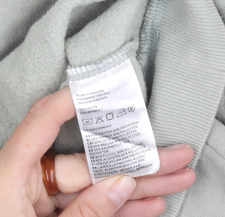 H&M Unisex Grey Sweatshirt Size L Relaxed Fit Casual