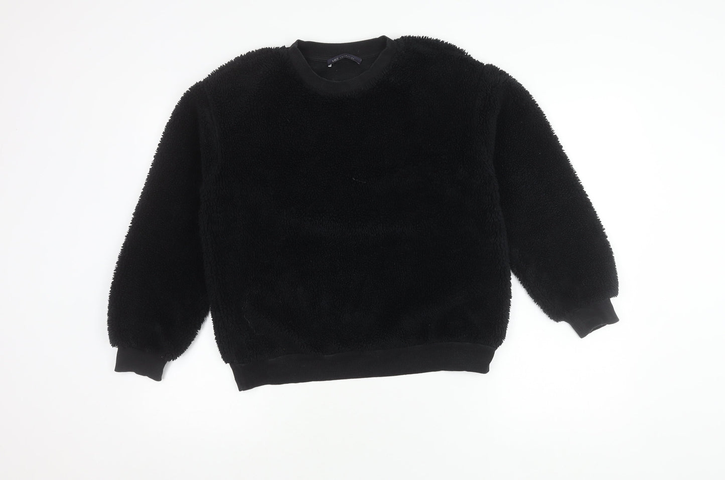 Womens UK Size S Marks and Spencer Black Pullover Sweatshirt