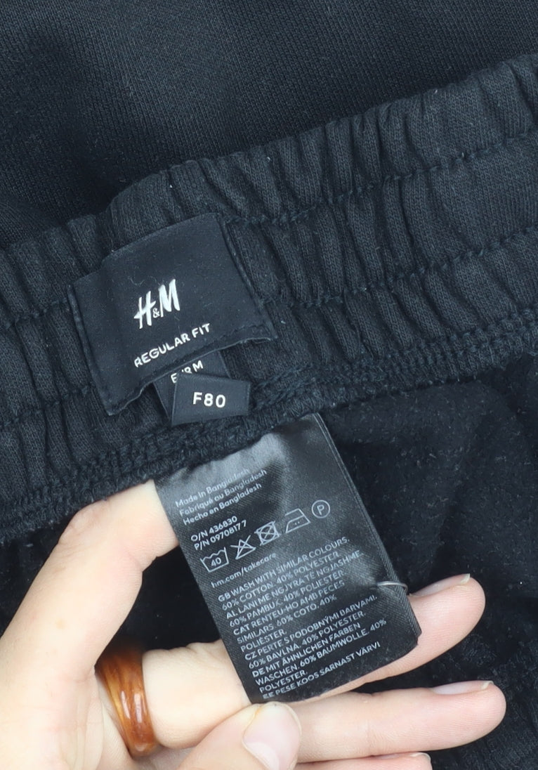 H&M Unisex Black Jogger Trousers M