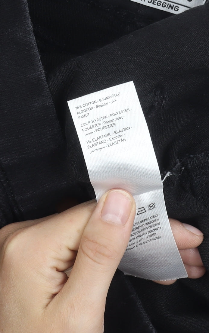 Denim 365 Women's Black Jeggings, Size 18