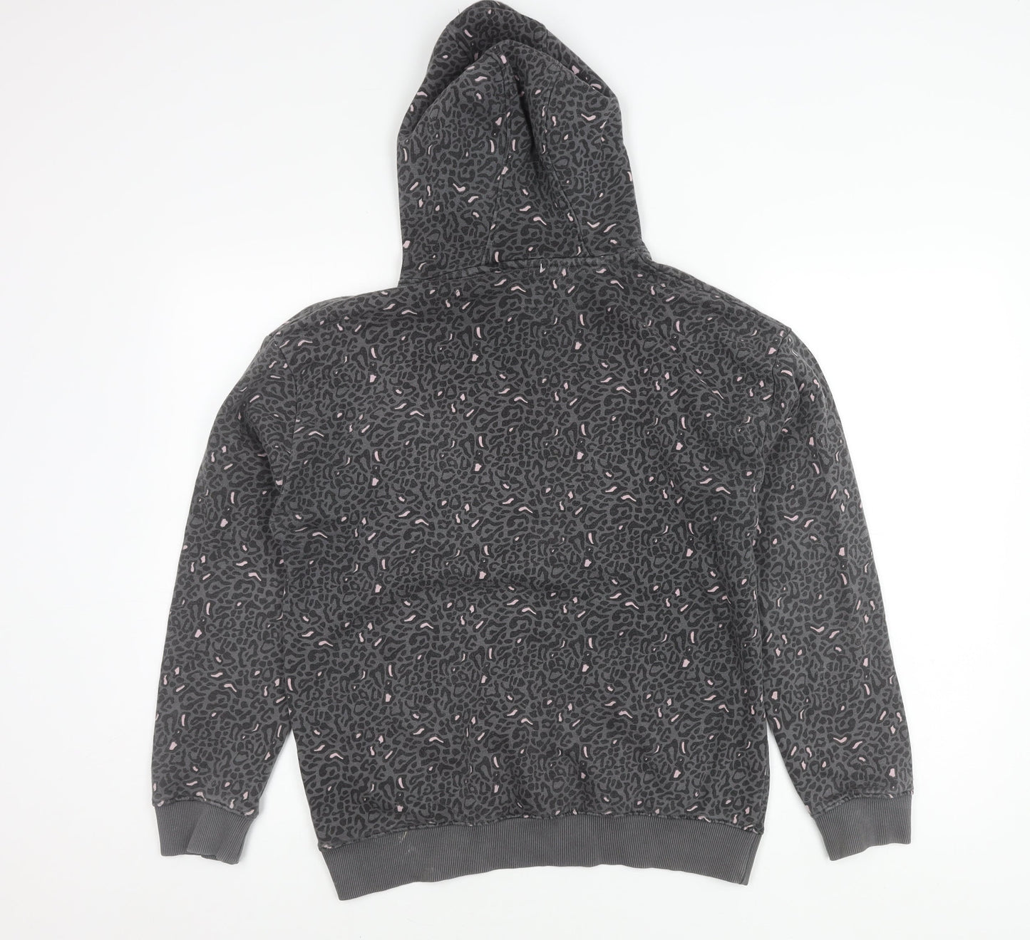 Fluid Women's Grey Animal Print Hoodie Size 10