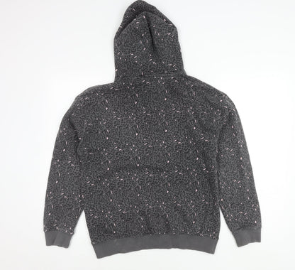 Fluid Women's Grey Animal Print Hoodie Size 10