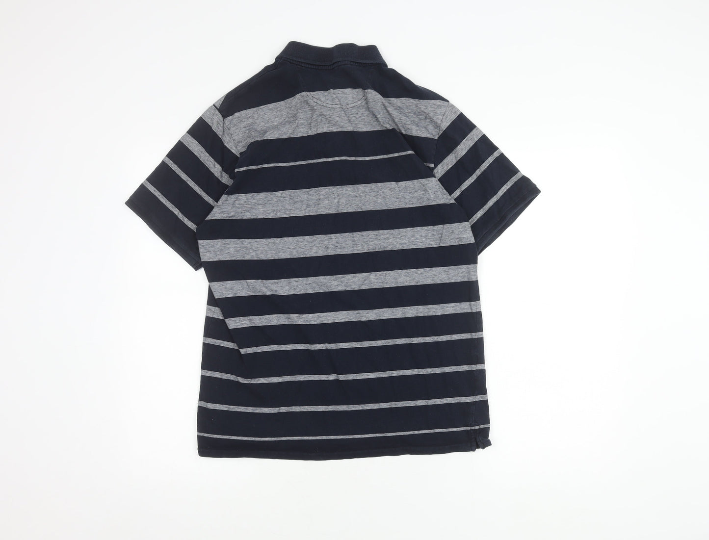 Marks and Spencer Men's Blue Striped Polo S