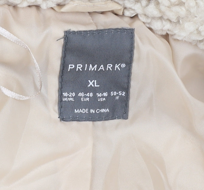 Primark Women’s Beige XL Fleece Coat
