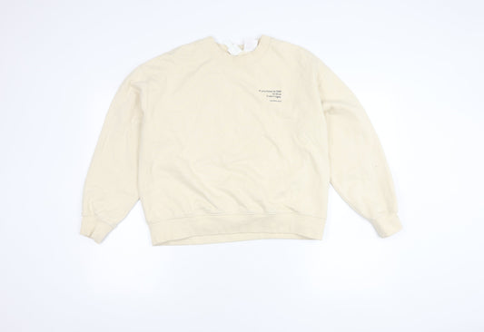 H&M Women's Beige XS Pullover Sweatshirt