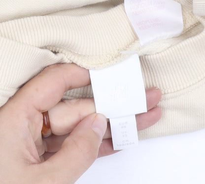 H&M Women's Beige XS Pullover Sweatshirt