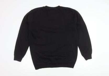 Mens UK Size M boohooMAN Black Pullover Sweatshirt