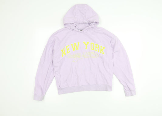 I Love Girlswear Girls Purple Hoodie 13 Years Pullover Varsity