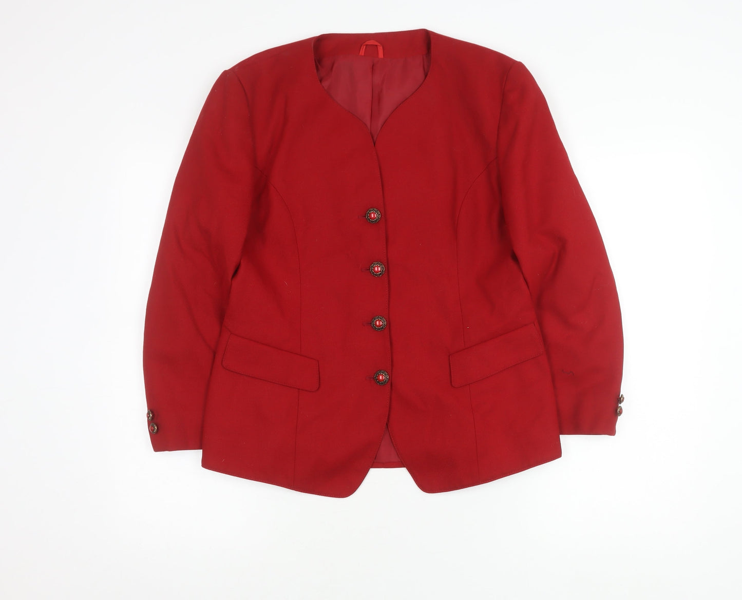 Womens UK Size 14 Anne Brooks Petite Red Blazer