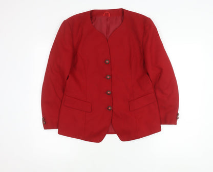 Womens UK Size 14 Anne Brooks Petite Red Blazer