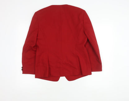 Womens UK Size 14 Anne Brooks Petite Red Blazer