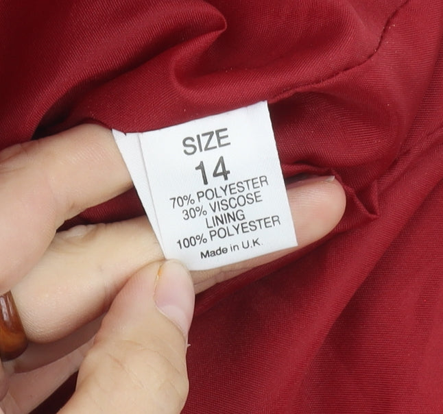 Womens UK Size 14 Anne Brooks Petite Red Blazer