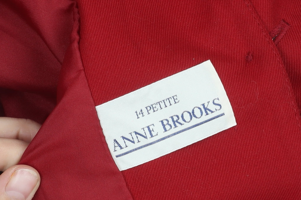 Womens UK Size 14 Anne Brooks Petite Red Blazer