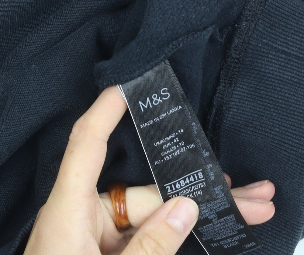 Black Women's 14 M&S Zip Sweatshirt