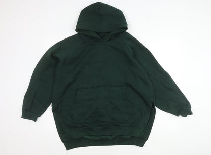 RISING Men's Green Pullover Hoodie, M, Fleece, Warm