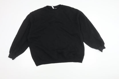 H&M Women's Black Pullover Sweatshirt Size 12
