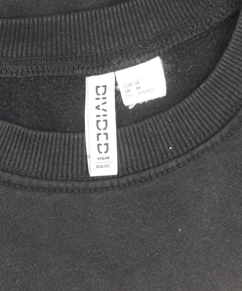 H&M Women's Black Pullover Sweatshirt Size 12