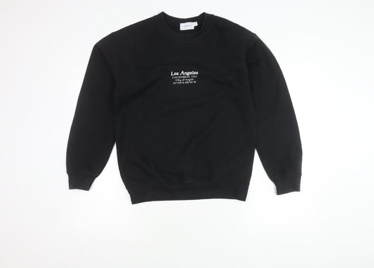 Topman Men's Black XS Pullover Sweatshirt