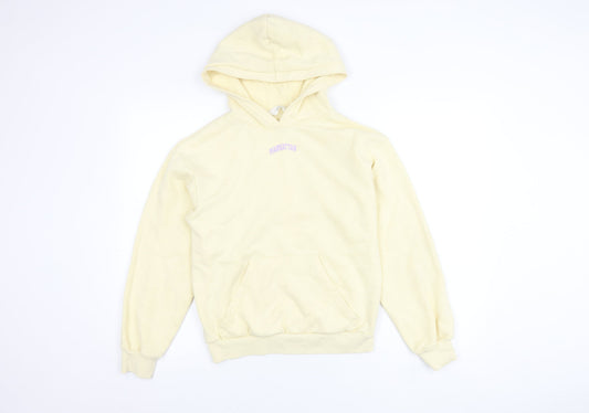 H&M Girls Ivory Pullover Hoodie 12-13 Years - Casual Comfort