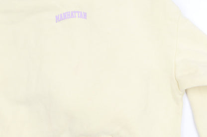 H&M Girls Ivory Pullover Hoodie 12-13 Years - Casual Comfort