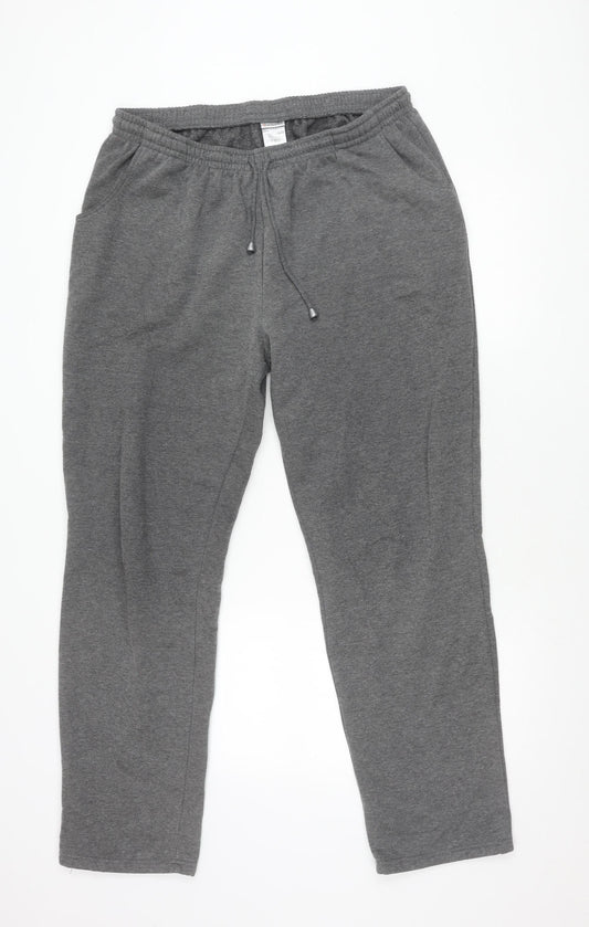 Damart Men's Grey Sweatpants L, Knitted Comfort