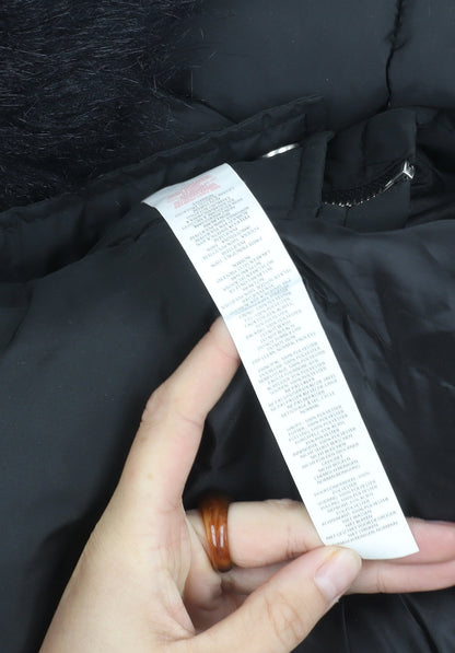 Boohoo Women's Black Puffer Jacket Size 14 - Winter Essential