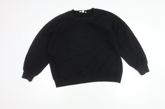 H&M Unisex Black Cotton Sweatshirt M