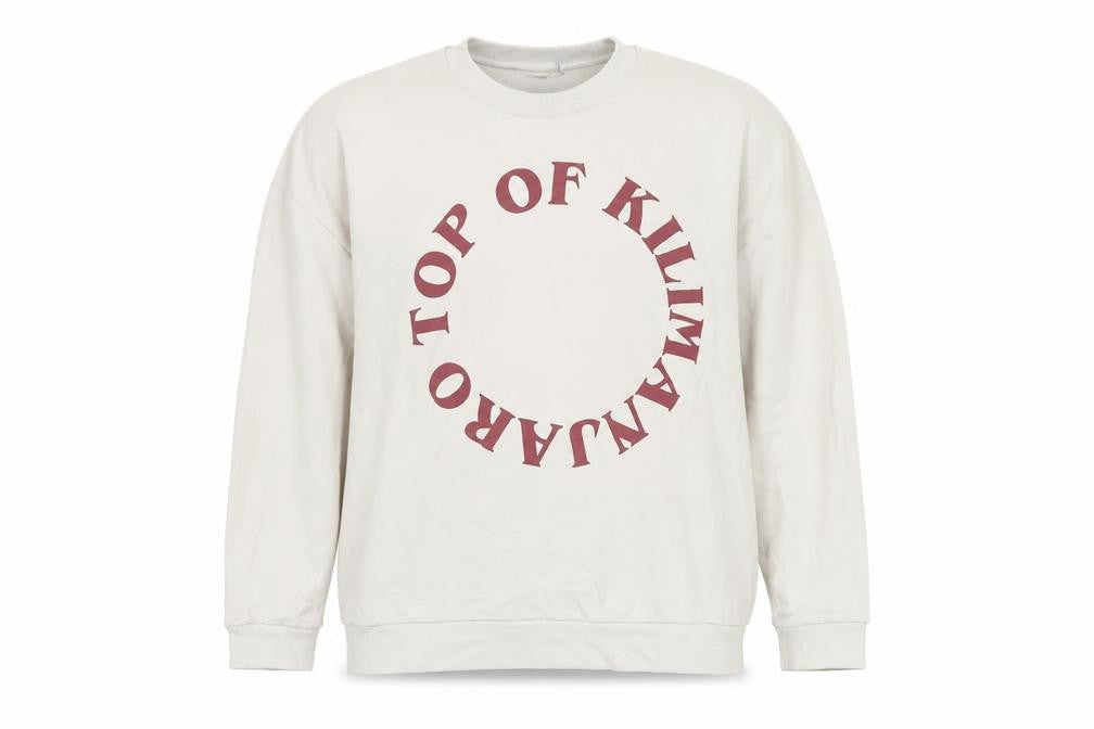 Front view of Zara unisex white graphic sweatshirt, size 12