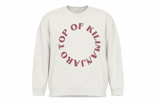 Front view of Zara unisex white graphic sweatshirt, size 12