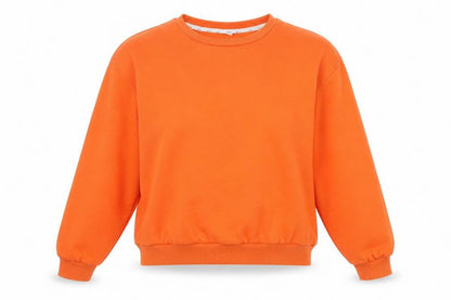 Nümph Women's Orange Pullover Sweatshirt S Casual