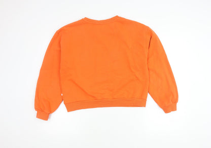 Nümph Women's Orange Pullover Sweatshirt S Casual