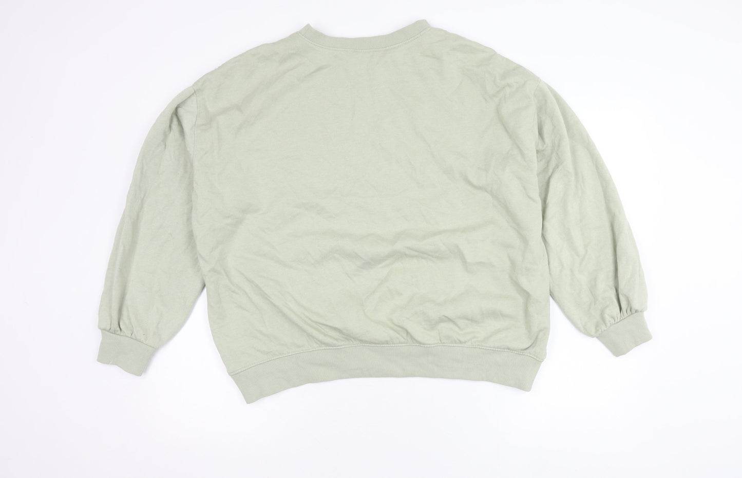 H&M Women's Green Pullover Sweatshirt Size L