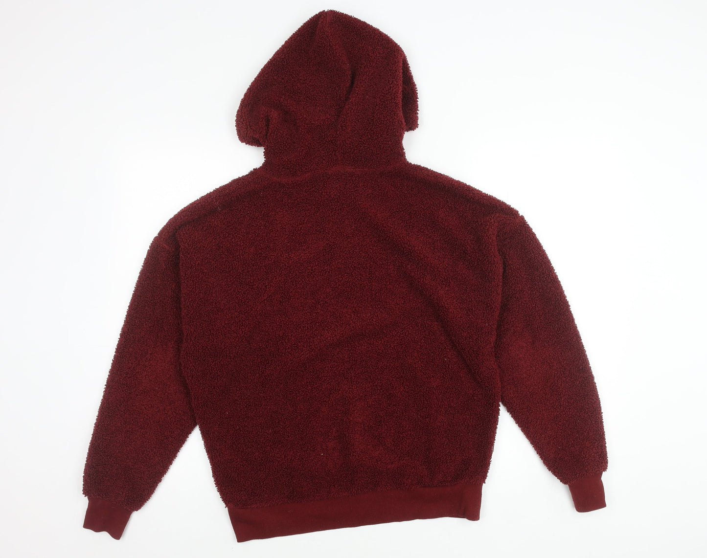 New Look Women's Red Hooded Fleece Hoodie Size 6