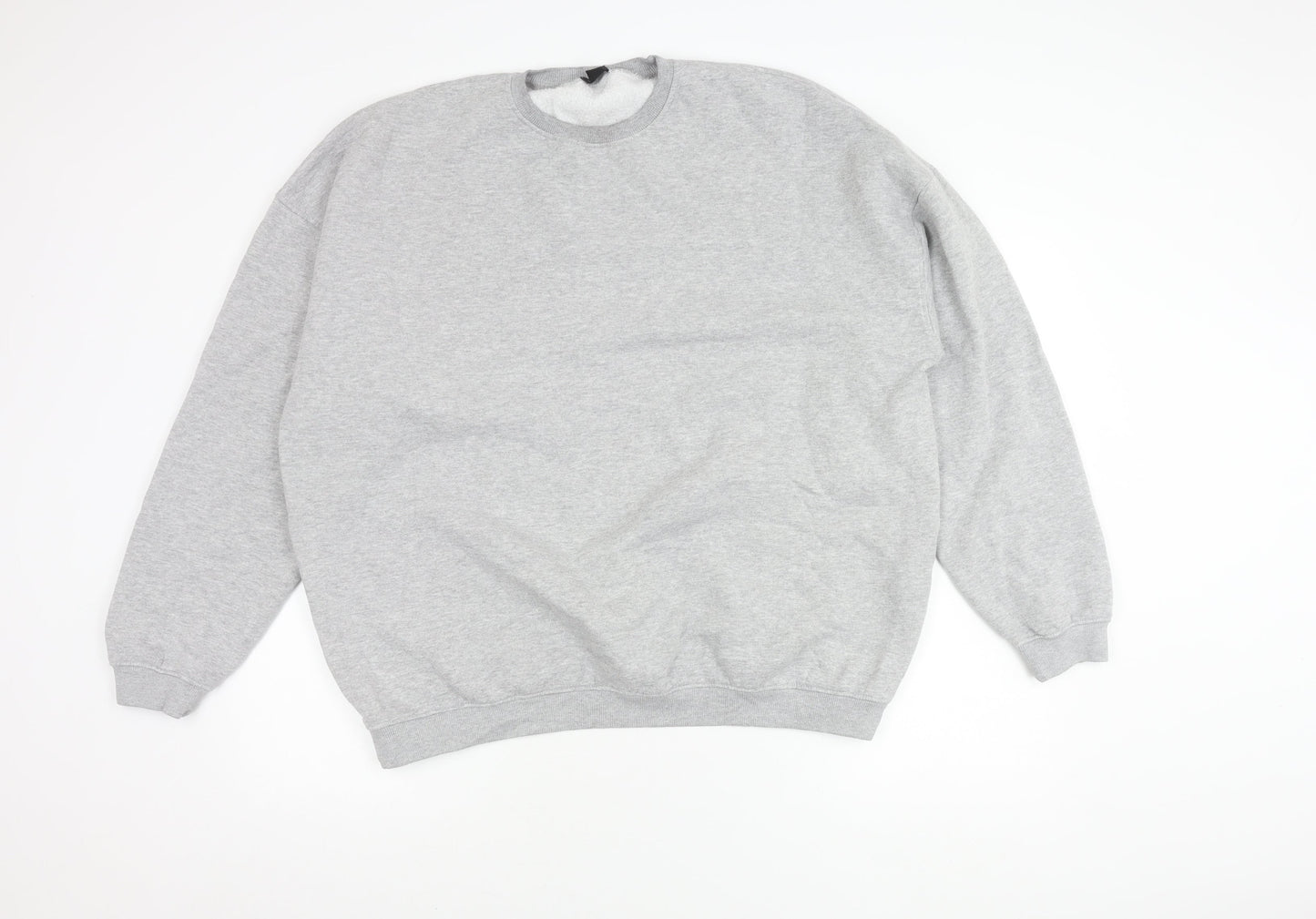 Mens UK Size L Boohoo Grey Pullover Sweatshirt