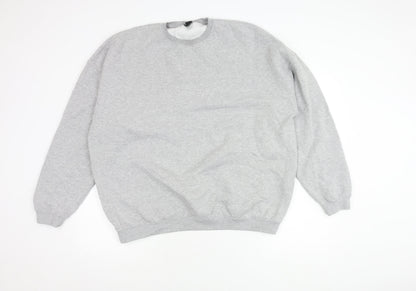 Mens UK Size L Boohoo Grey Pullover Sweatshirt