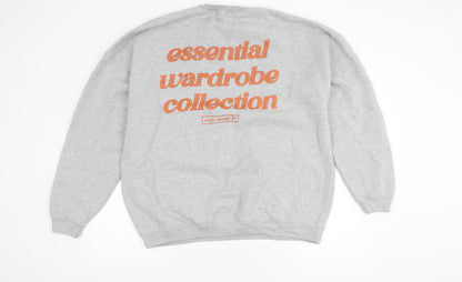 Mens UK Size L Boohoo Grey Pullover Sweatshirt