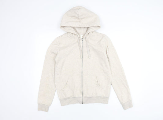 H&M Women Beige XS Basic Jacket with Hood