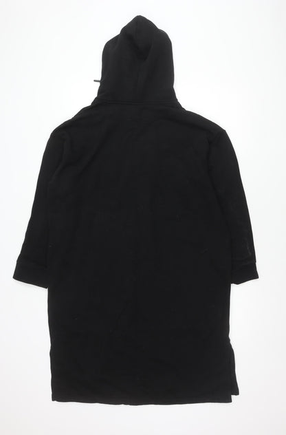 Women's Black Hoodie, Long Sleeve, Size 10, S, Drawstring