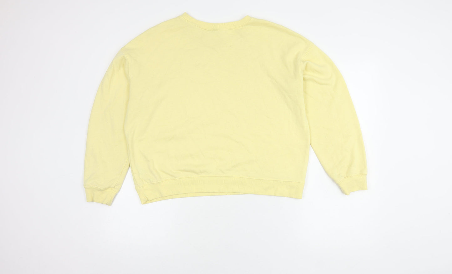 H&M Women's Yellow Pullover Sweatshirt, Size L, Casual