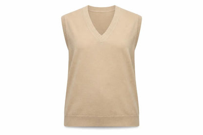 Womens UK Size M Selected Femme Beige Vest Jumper
