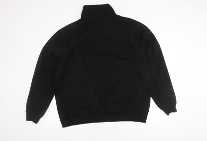 Zara Men's Black XL 1/4 Zip Sweatshirt