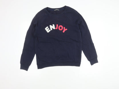 Womens UK Size 10 Marks and Spencer Blue Pullover Sweatshirt