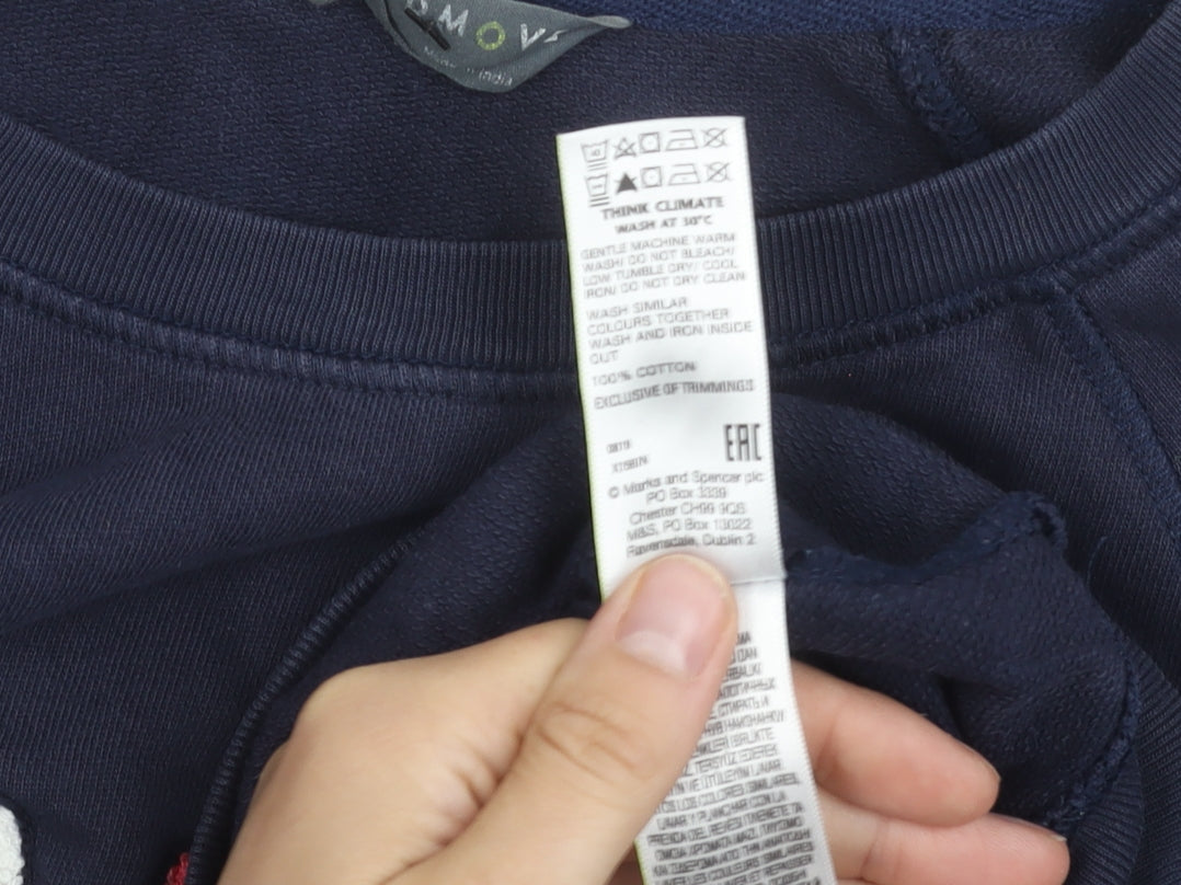 Womens UK Size 10 Marks and Spencer Blue Pullover Sweatshirt