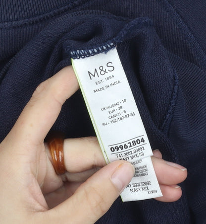 Womens UK Size 10 Marks and Spencer Blue Pullover Sweatshirt