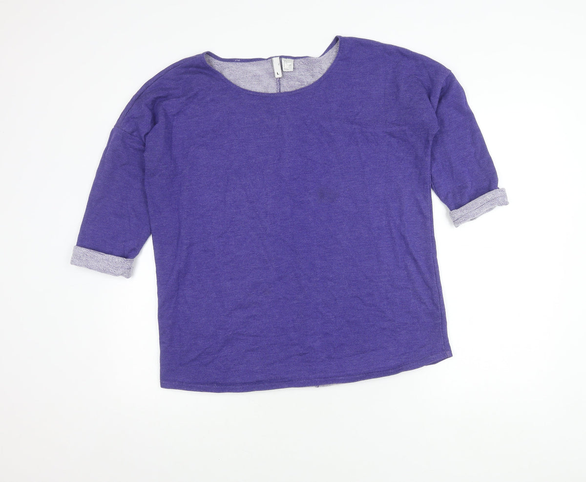 Womens UK Size L H&M Purple Pullover Jumper