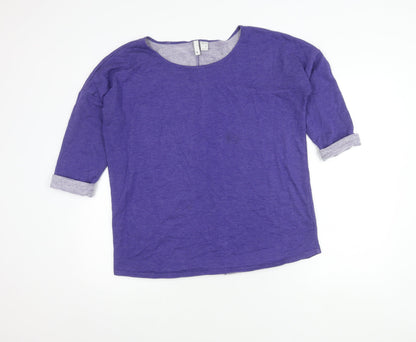 Womens UK Size L H&M Purple Pullover Jumper
