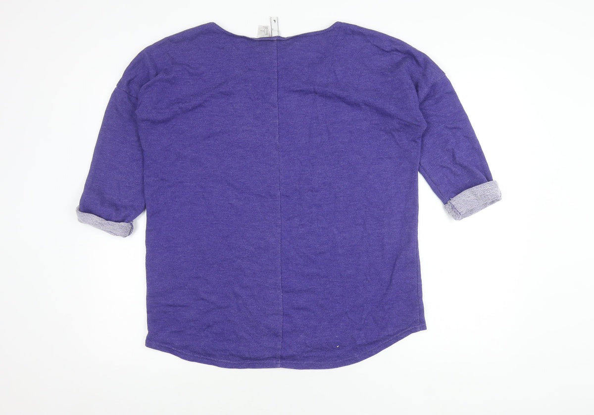 Womens UK Size L H&M Purple Pullover Jumper